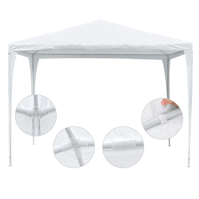 3*3m Gazebo/Wedding Tent w/4 Side Wall_voghion.com