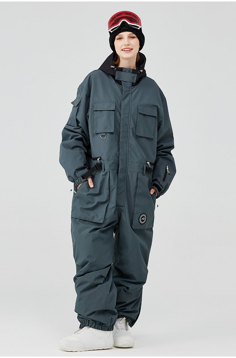 Unisex Winter Snowsuit - Waterproof & Windproof Ski Jumpsuit For Men & Women - Thermal Insulated One-Piece Snowboarding Suit With Breathable Fabric_voghion.com