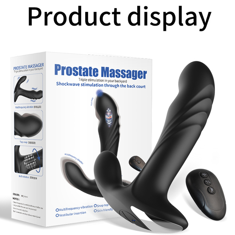 Dildo Remote Control Vibr Dual Vibrating Swing Butt Plug Male Prostate Massager Anus Dil Metal Beads Rotat      ating_voghion.com