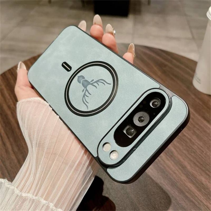 Retro Deer Head Matte Leather For Magnetic Case For Google Pixel 9 8 7 Pro XL 8A 7A Business Wireless Charge Soft Cover_voghion.com