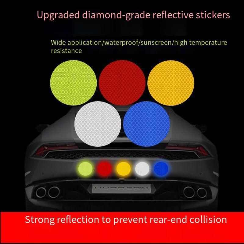 Electric Vehicle Strip Bicycle Motorcycle Nighttime Strong Reflective Warning Car Sticker Round Universal_voghion.com