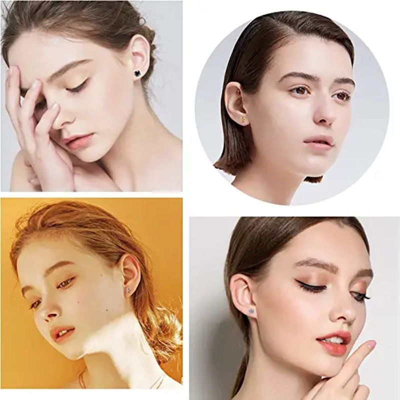 Jewelry & Accessories Earrings For Men And Women Without Pierced Ears, Earrings,hot Selg Zircon Magnet Ear Clips,_voghion.com