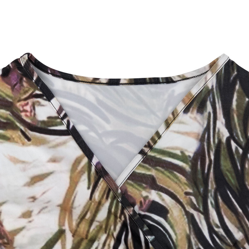 21116 Vestidos de talla grande para mujer de longitud suelta con estampado nuevo de verano_voghion.com