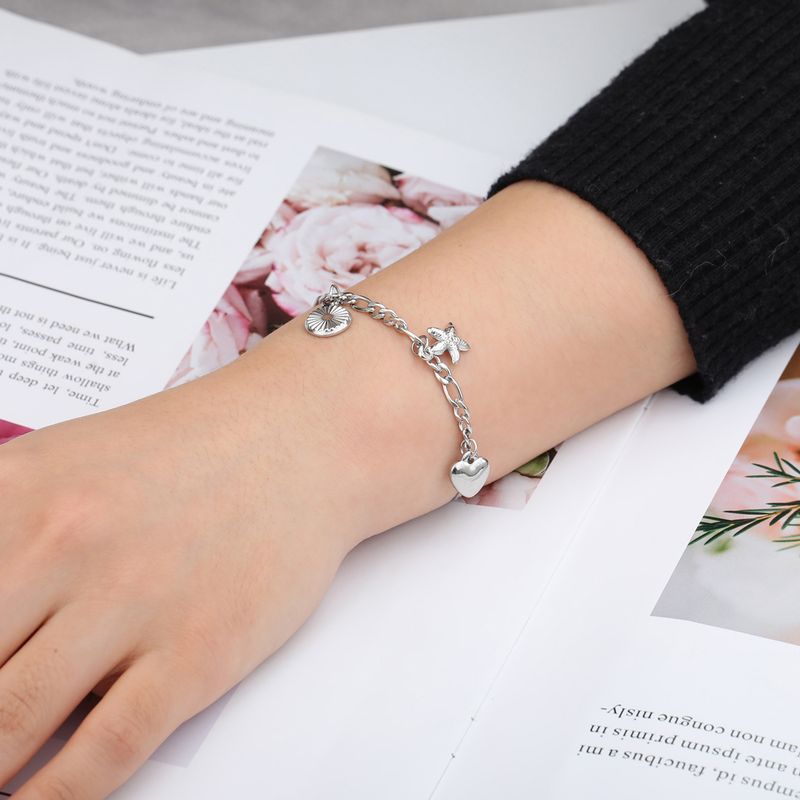 Women's Jewelry Shell Charm Bracelet Star Heart Sun Jewelry Hand Stainless Steel Accessories Elegant Valentine's Day Gift Bracelet_voghion.com