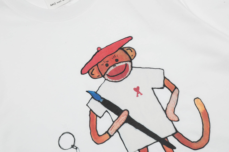 Heren T-shirts Ami Korte Mouw Dames 2023 Zomer NieuwModemerk Koppel Liefde T-shirt Casual Losse Onderkant Top_voghion.com