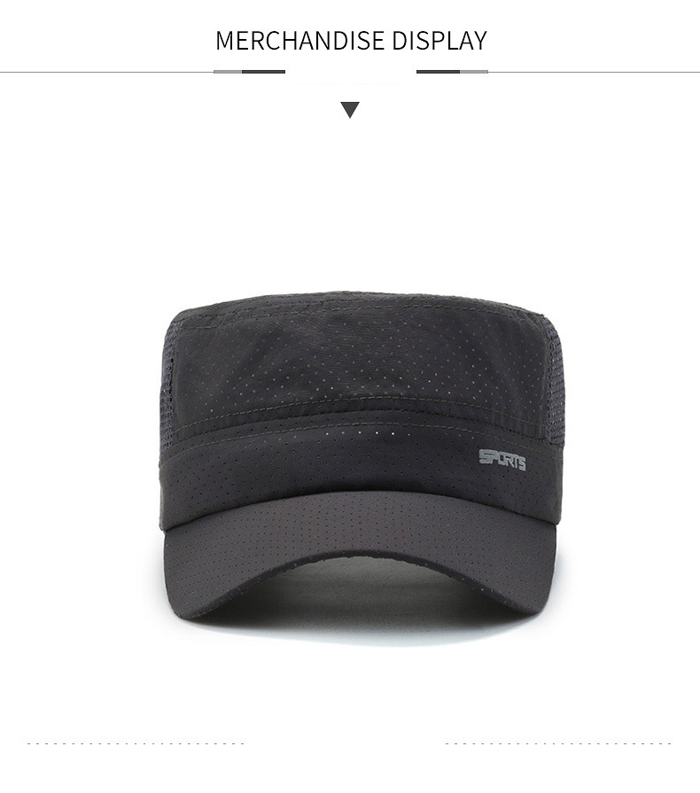 Sports Caps Quick Drying Flat Hat For Men In Spring And Summer Sun Protection Thin Breathable Mesh Versatile Outdoor Fishing Duckbill Hat_voghion.com