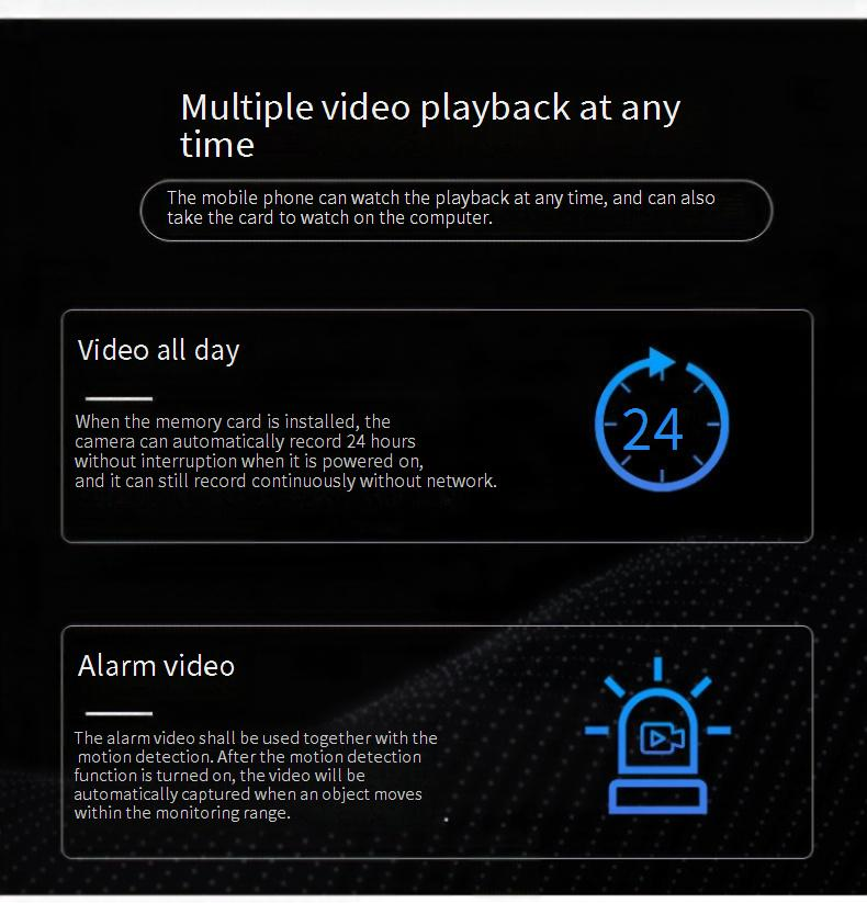 Cámara de seguridad inteligente con bombilla - Vigilancia PTZ WiFi 2K con visión nocturna dual (rotación de 360°, visualización remota y seguimiento de movimiento)_voghion.com