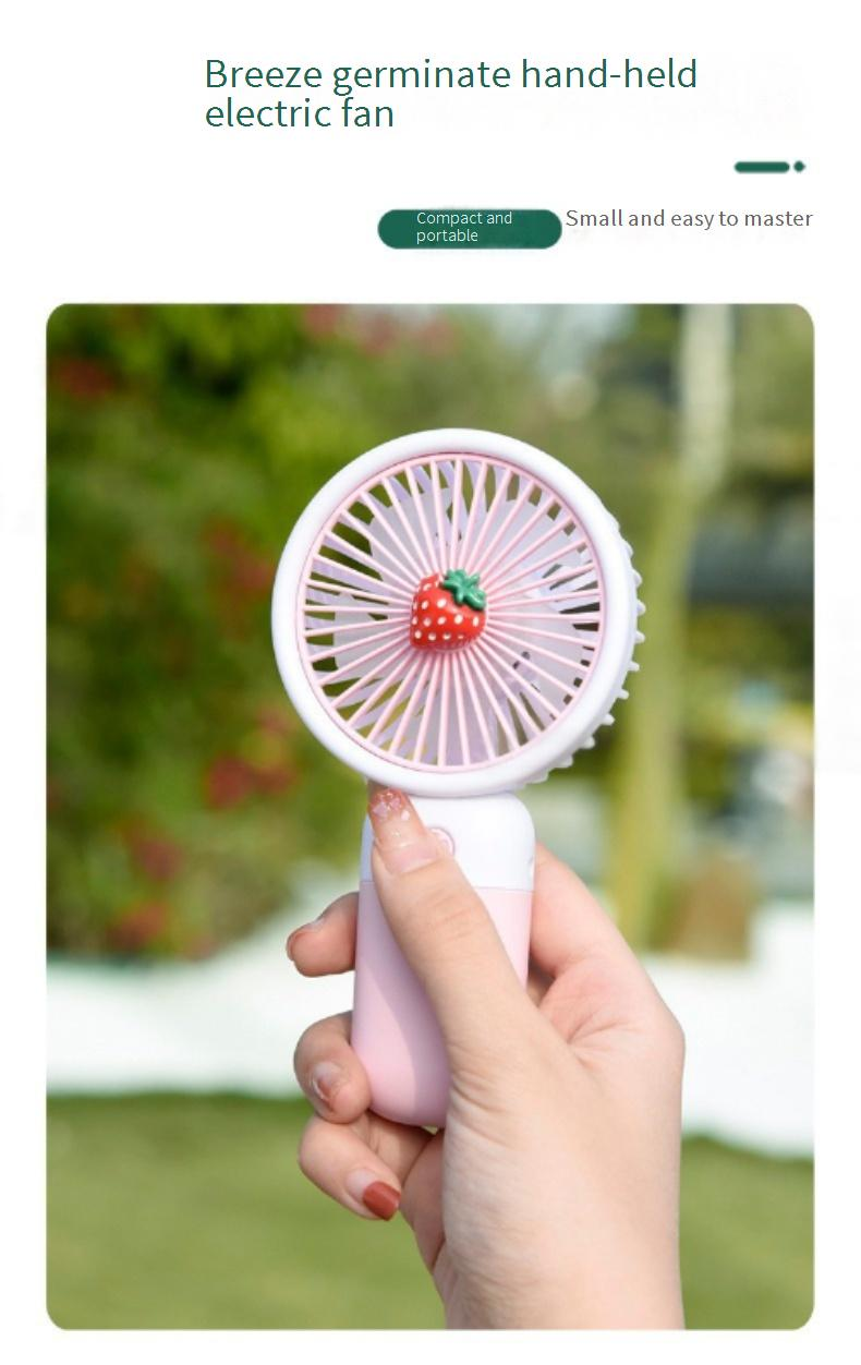 Mini ventilatore portatile ricaricabile tramite USB - Silenzioso e portatile con supporto per telefono, perfetto per scrivania, esterni e viaggi_voghion.com