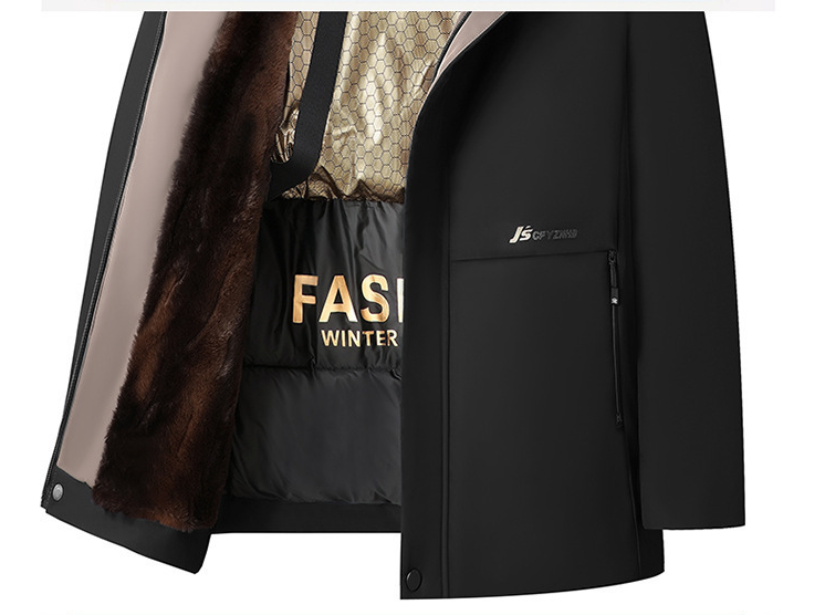 2024 Winter Nieuwe Heren Goud Mink Fluwelen Mid-Lengte Parka Dad's Middelbare Leeftijd Business Jas Plus Fluwelen Katoenen Gewatteerde Jas_voghion.com