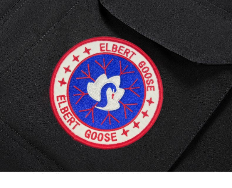 Chaqueta de plumón de ganso grande estilo expedición 08, versión alta, para hombre, con cierre de invierno, de terciopelo, con cinturón cortavientos, estilo canadiense._voghion.com