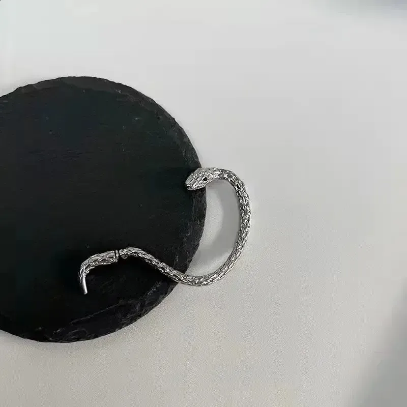VintageNiche Shape Earrings Simple Small Snake Clip Fashionable High End Punk Style Ear Studs For All Occasions 250228_voghion.com
