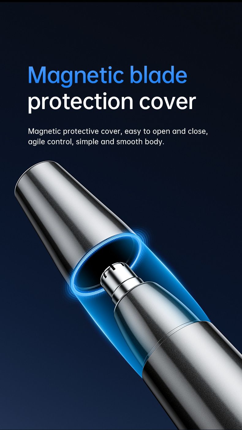 Premium Electric Nose Hair Trimmer For Men - Waterproof, Rechargeable, Multi-Function Grooming Kit With LED Display_voghion.com