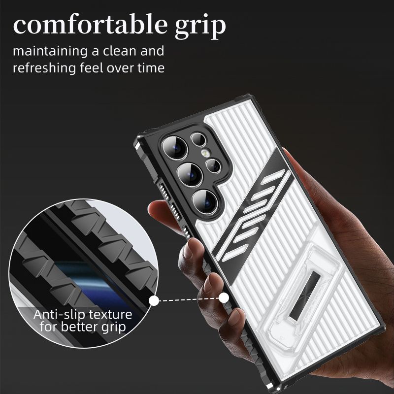 Stoßfestes Rüstungsgehäuse Galaxy S25 S24 S23 Ultra Plus FE Kickstand-Hüllen für Samsung A56 A36 Telefonzubehör_voghion.com