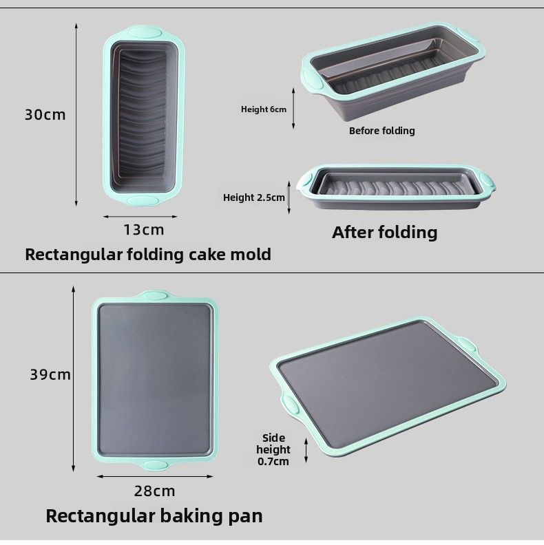 Cross-Border Silicone Foldable Cake Household Pan Bread Donut Mold Easy Release Nordic Style Baking Tool_voghion.com