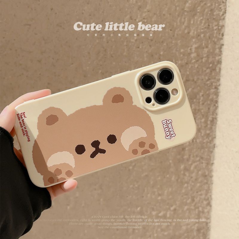 Custodia per cellulare iPhone14 con cucciolo dipinto a olio graffiti 15ProMax morbida e carina, cartone animato 13 set 12 applicabile all-inclusive_voghion.com