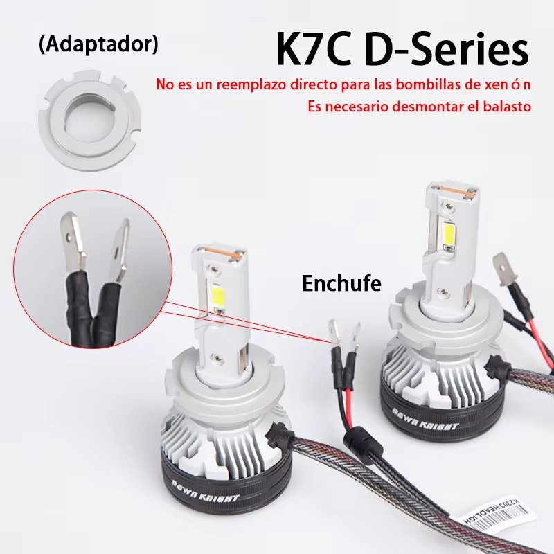 DAWNKNIGHT K7C 4300K H7 H4 H11 Lampada 3 Luci a Tubo di Rame per Auto H1 HB3 9005 HB4 9006 Lampadina per Fari a LED 12V_voghion.com