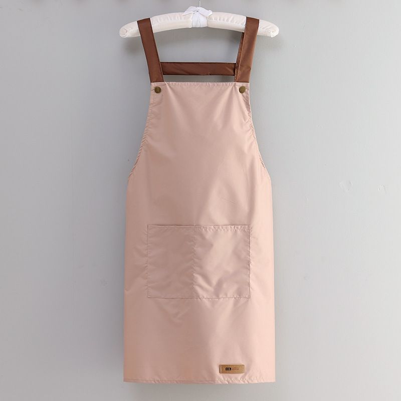 Racerback Strap Apron With Rivet Reinforced Shoulder Straps Leather Label Multi-functional Stain-resistant Oil-proof_voghion.com