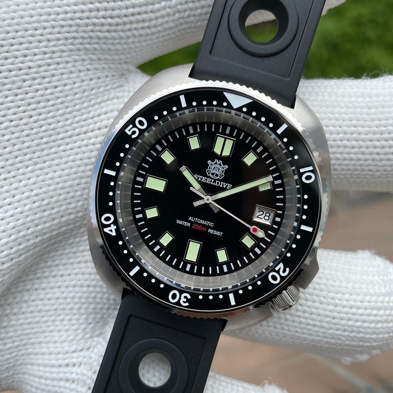 Nova chegada steeldive sd1974l relógio de mergulho mecânico safira cristal nh35 movt suíço luminoso 200m à prova dwaterproof água moda_voghion.com