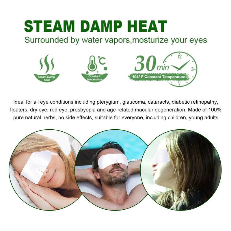 Dampf-Augen-Schöne-Maske, heiße Kompresse, Hitzeschutz, Augenmaske, Schlaf, Vermeidung von Licht, um Augenbeschwerden zu lindern, Hitze, z_voghion.com