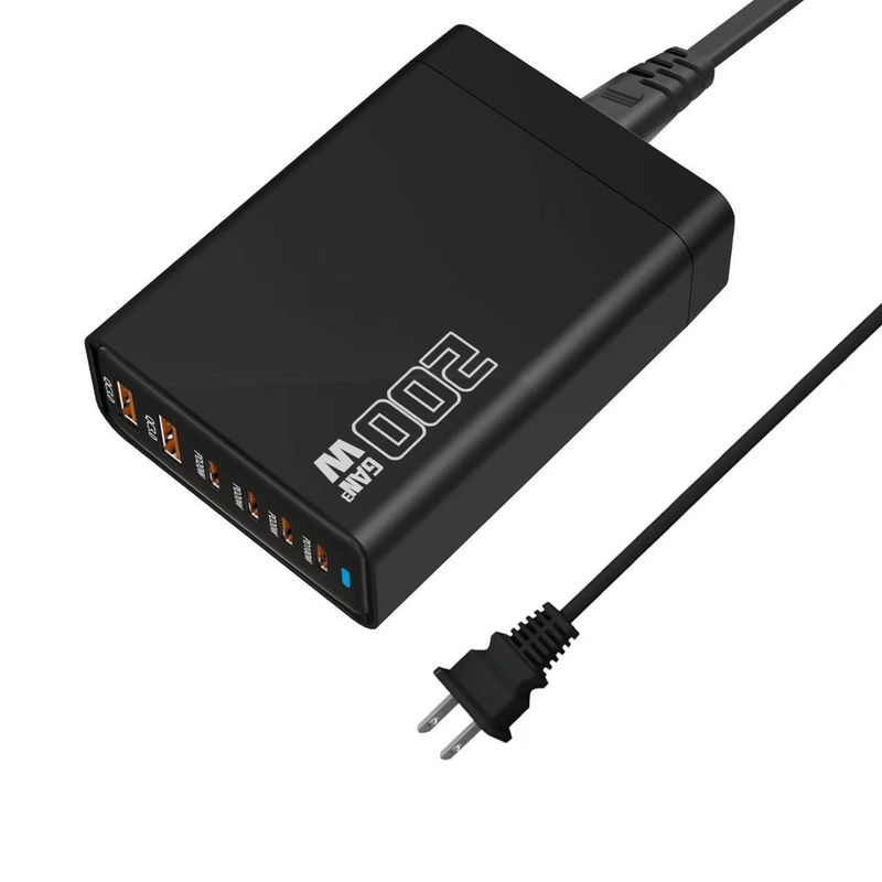 syct 200W Gallium Nitride 4C2A Desktop Multi-Port Charger PD100W Flash Charging CE FCC_voghion.com
