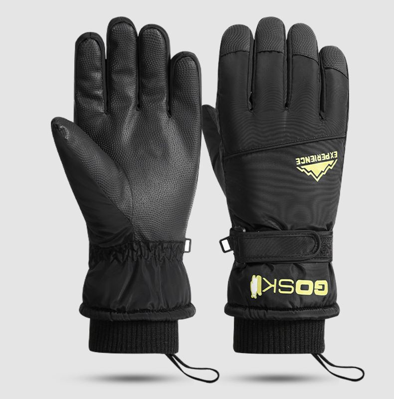 Skischuhe für Damen und Herren, Winter-Fleece-gefüttert, verdickt, kältebeständig, warm, winddicht, wasserdicht, Touchscreen-Paar_voghion.com