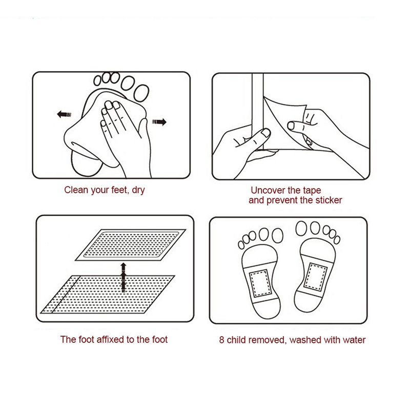Patchs adhésifs nettoyants pour les pieds, 50 pièces, soins de santé amincissants, maintien de la forme_voghion.com