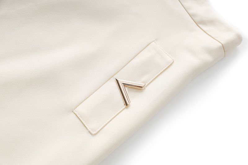 Női ruházat Elegáns kora őszi derék és csípőbe burkolt középhosszú temperamentum vonalas szoknya zseb fém szoknya_voghion.com