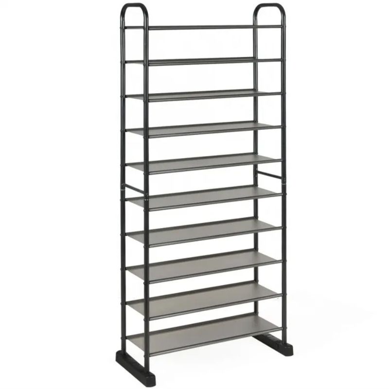 Frame Free-Standing Rack 10-Tier Shoe Metal_voghion.com