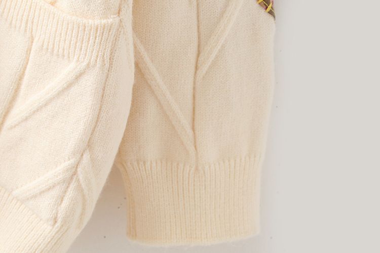 Damenbekleidung 2024 neuer Herbst- und Winterpullover im Lazy-Style mit handbestickter Stickerei, lockerer, kurzer Strickpullover für Damen, Frühlings-Obermantel_voghion.com