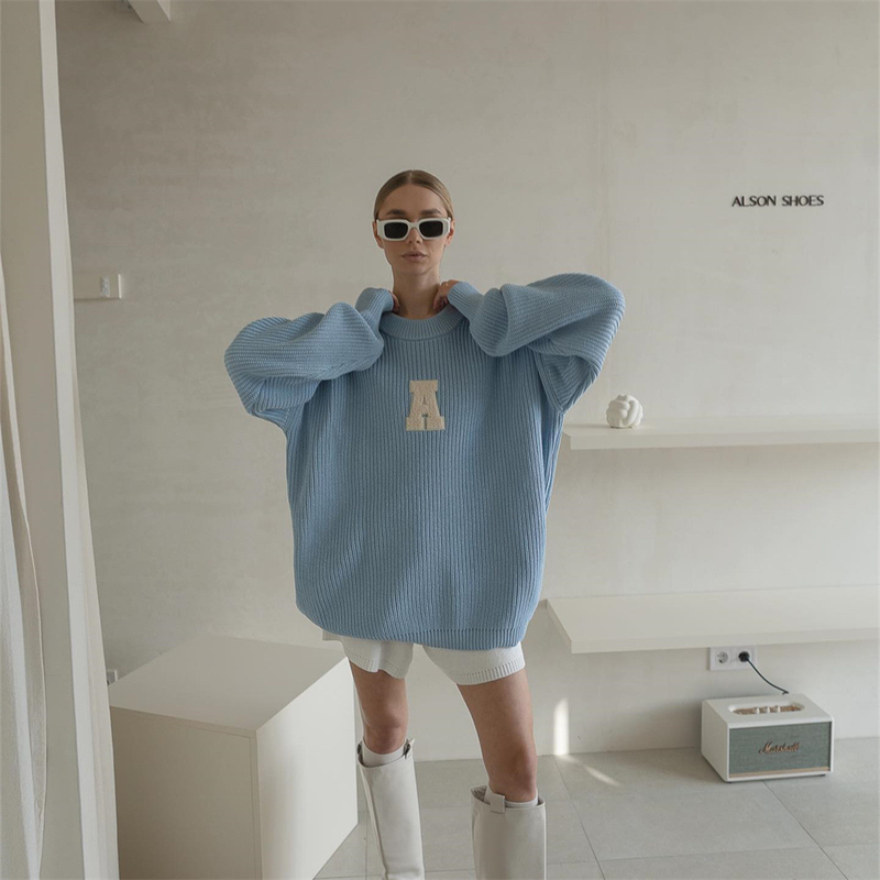 Damenbekleidung Lässige Pulloverjacke mit langen Ärmeln_voghion.com