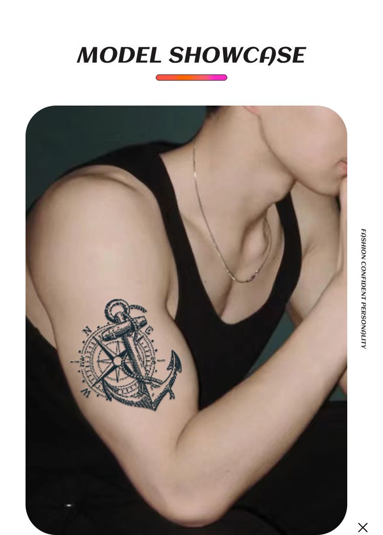 Tatouages temporaires de style européen – Motifs géométriques imperméables et non brillants pour les bras et la poitrine – Art corporel tendance unisexe (11 x 18 cm)_voghion.com