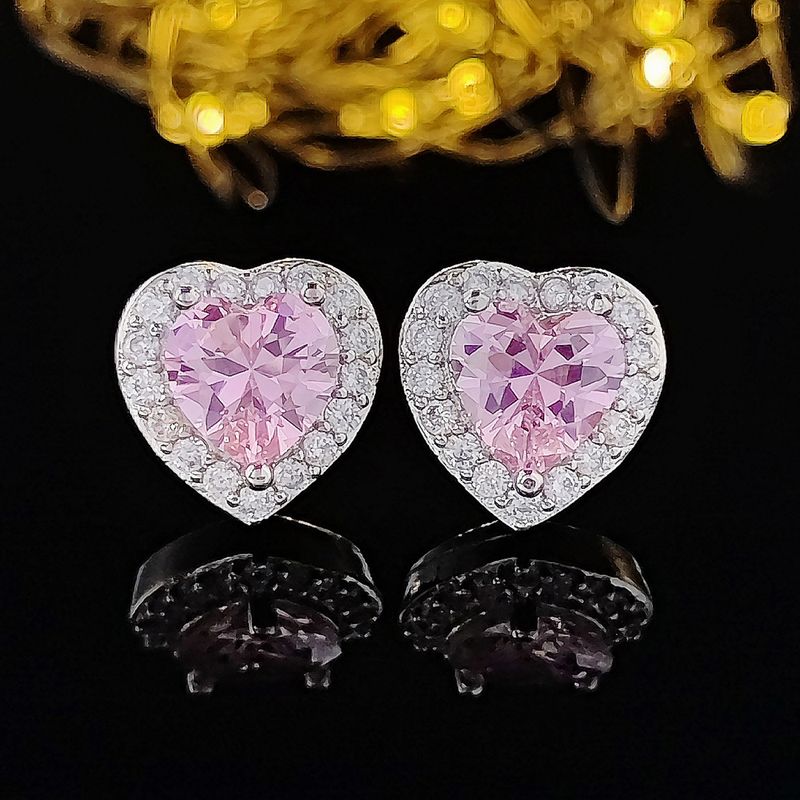 Pink zircon women's earrings z7_voghion.com