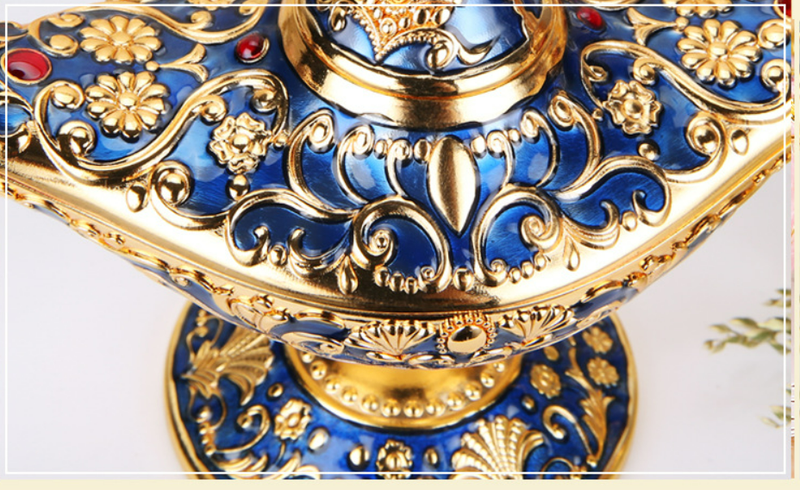 Aladdin Göttliche Lampe, Blechware, europäisches Retro-Kunsthandwerk, Legierung, kreative Handwerksdekoration, russische Wunschlampe_voghion.com