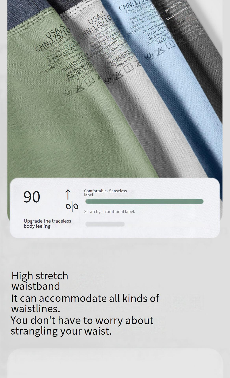 Herrenunterwäsche, einfarbig, Boxershorts, 50 Stück, Xinjiang-Baumwoll-Slips, reine Baumwolle, modische Jugendhose, Kopfbuchstabendruck_voghion.com