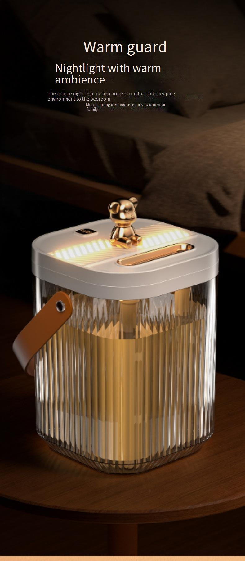 18K Ultraschall-Luftbefeuchter mit kühlem Nebel, großem 2-Liter-Tank, Doppeldüsen, Nachtlicht und USB-Stromversorgung für das Home-Office-Schlafzimmer_voghion.com