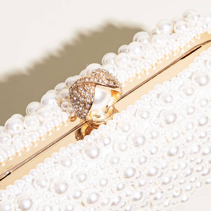 Elegante Perlen-Clutch für Damen – Perlenbesetzte Abendtasche für Hochzeiten, Partys und formelle Anlässe, Crossbody-Design mit Satinfutter, 19 x 6 x 10 cm_voghion.com