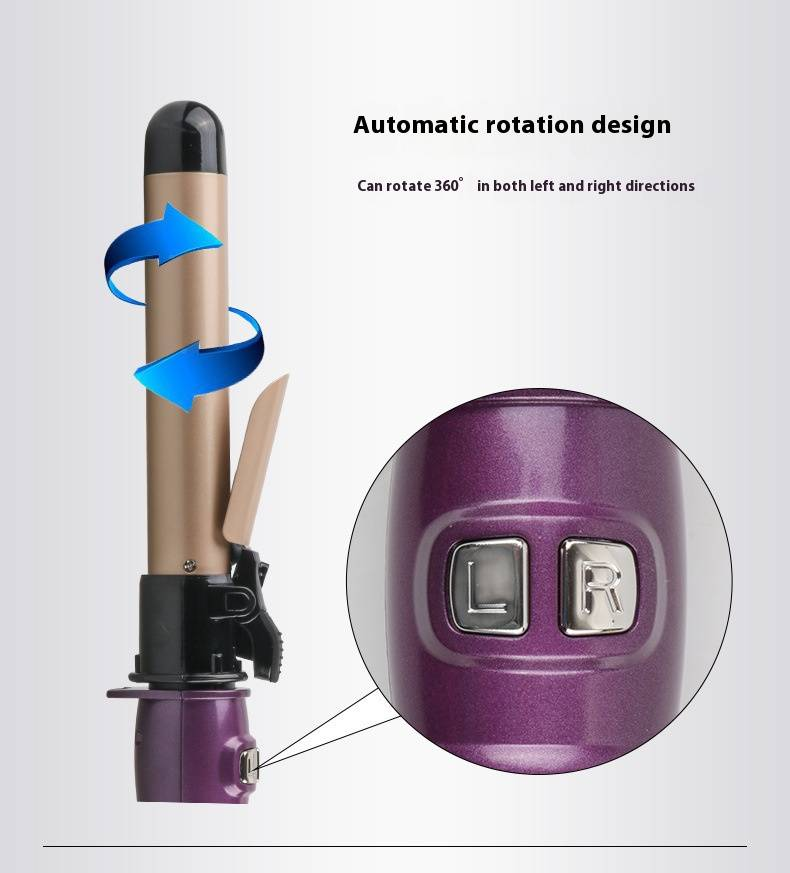 Modelador e chapinha de cerâmica turmalina de 10 temperaturas - 25 mm, voltagem dupla (110 V/220 V), para uso mundial, com certificação CE/FCC/ROHS_voghion.com