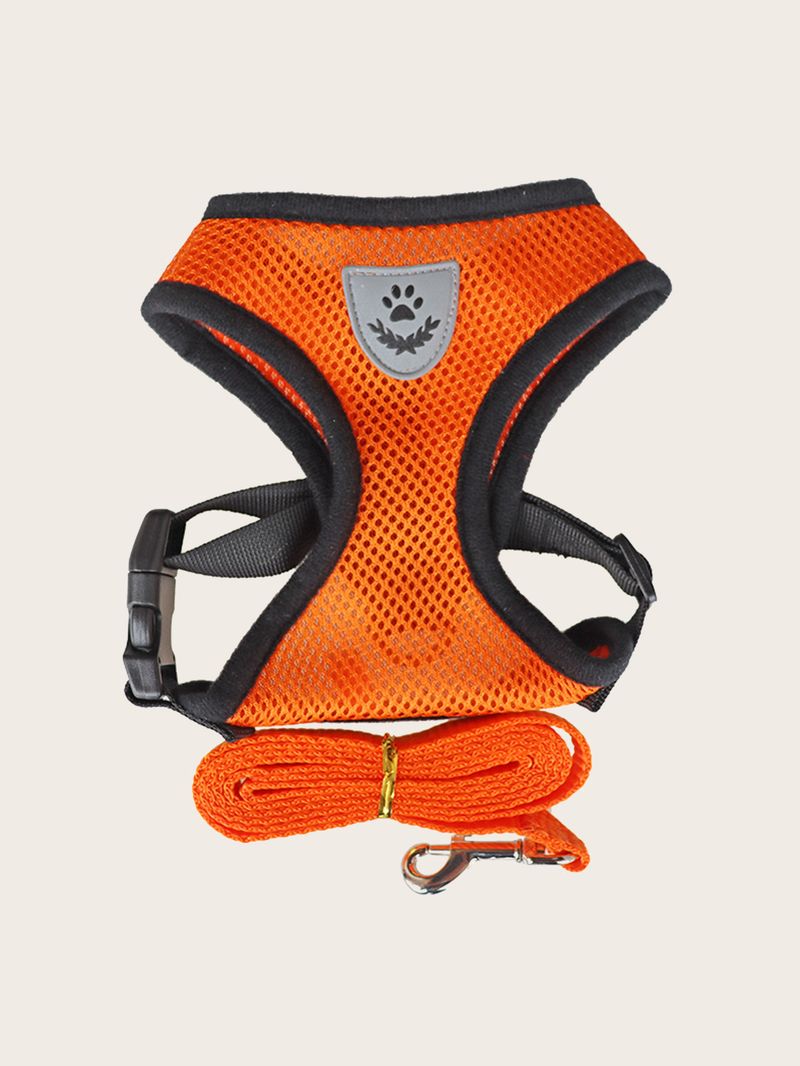 A Set Of Dog Leash, Pet Harness, Dog Collar - Vest - Style Dog - Walking Essential For Outdoor Use_voghion.com