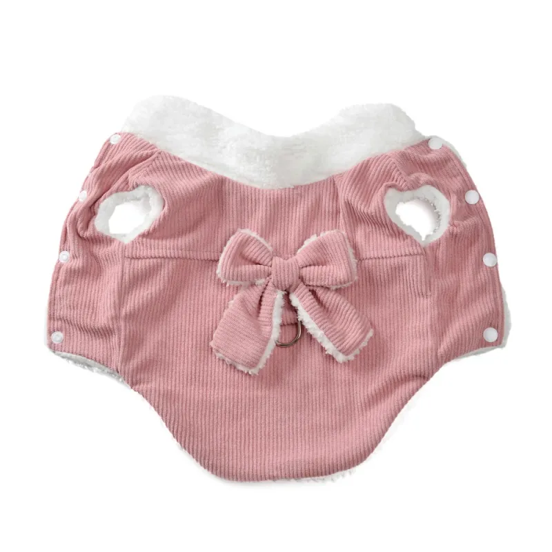 Herbst-Winter-Katzenkleidung mit Schleife für kleine bis mittelgroße Katzen, warmes Katzenkostüm mit D-Ring, Kätzchenkleidung, Sphynx-Weste, Mantel, Haustieroutfits_voghion.com