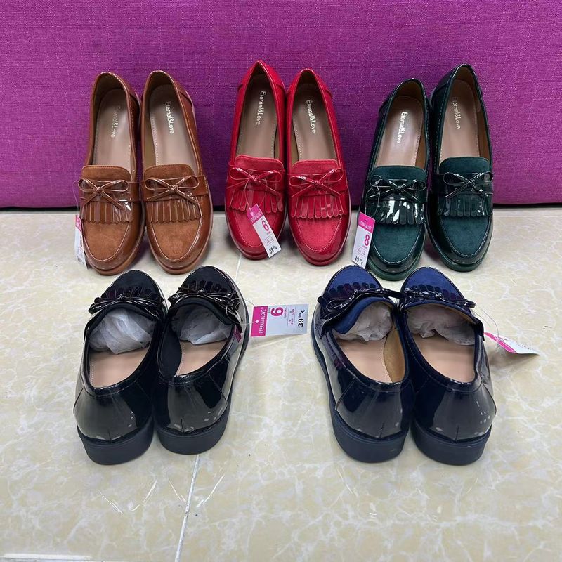 Außenhandel original einzigen quaste bogen frauen schuhe runde kappe flache ferse bequemen frauen loafers_voghion.com