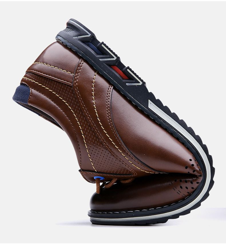 Produttori di scarpe da uomo con lacci di grandi dimensioni per il commercio estero transfrontaliero, dal 38 al 53, in pelle, inscatolate o imbustate, allargabili e ingrandibili._voghion.com