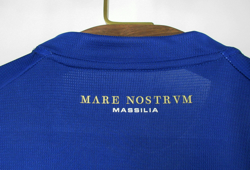 Maglia da allenamento a maniche corte da calcio blu Marsiglia Away Player Edition 23-24_voghion.com
