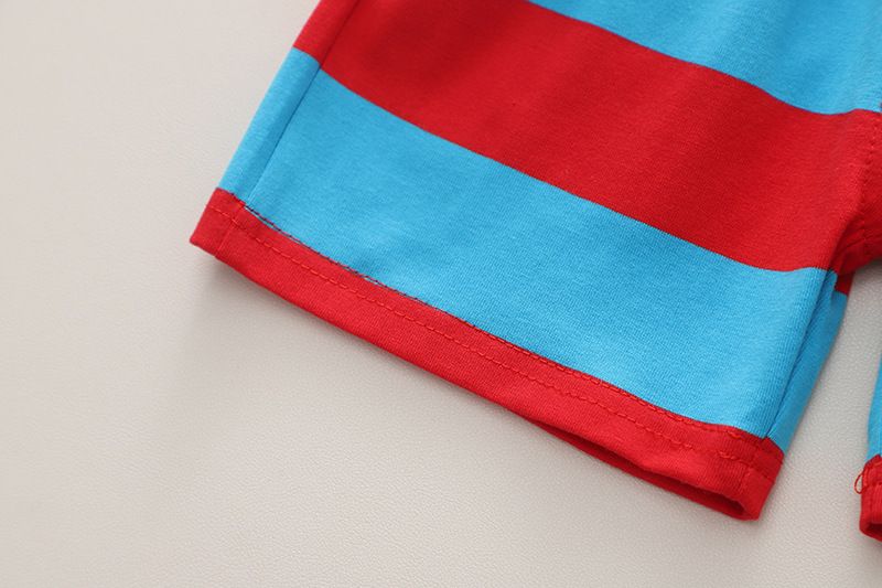 Children's and boys' suit 2024 new westernized baby burger vest striped pants summer clothing trend_voghion.com