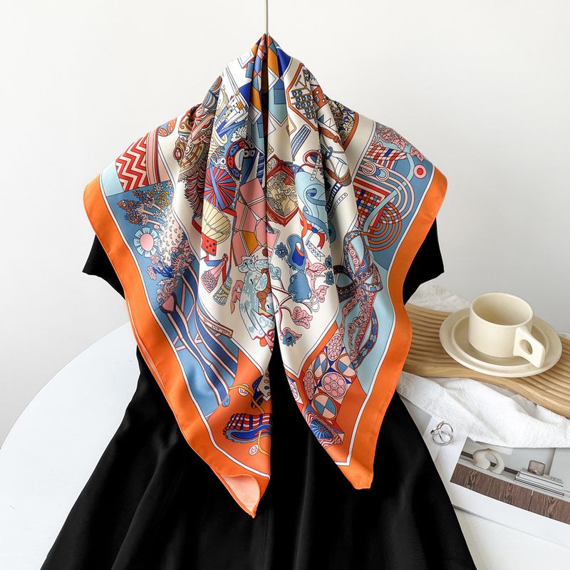 Sciarpa scialle in seta sintetica Silk 90 con effetto di alta qualità, per legare i capelli, leggera, traspirante e morbida_voghion.com