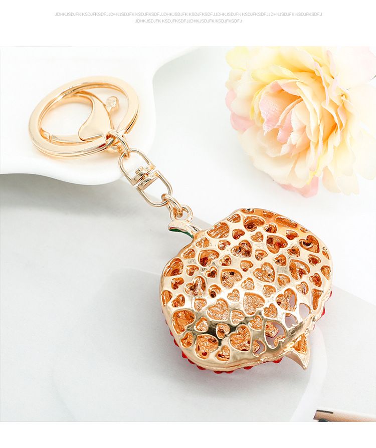 Halloween Creative Pumpkin With Rhinestones, Smiling Face Bag Pendant, Car Keychain Accessories_voghion.com