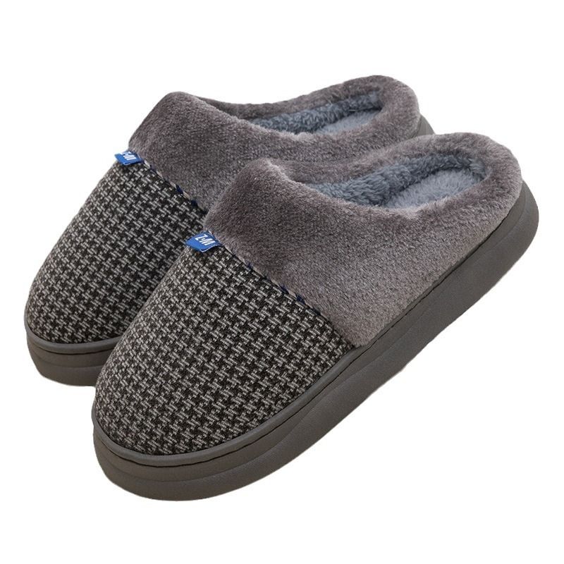 Warm im Herbst und Winter, dicke Sohlen für den Innenbereich, bequeme Füße, rutschfest. Sie bestehen aus und werden mit zusätzlichem Fleece geliefert_voghion.com