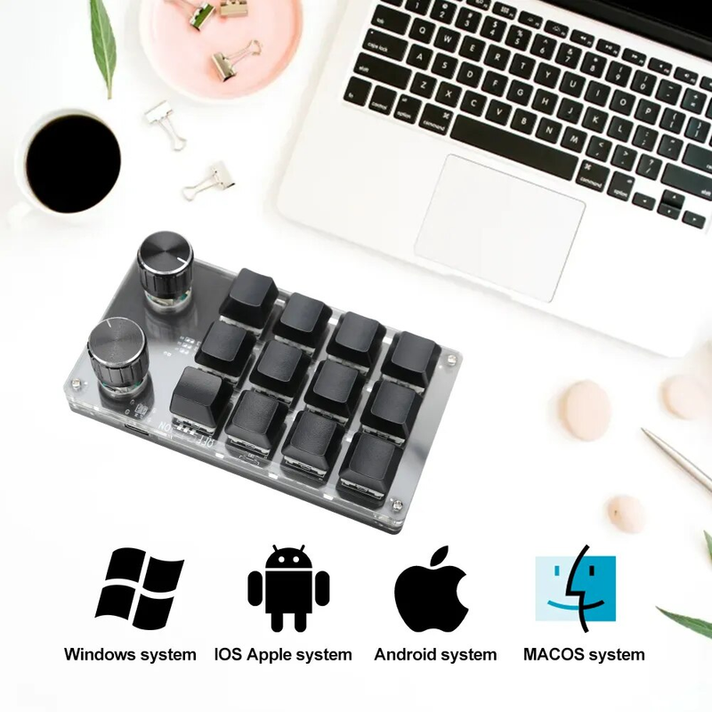 ropad ro Mechanical Keyboard Mini Gaming Custom Programming Knob Keypads Red Switch 3/4/6/12 Keys For PS Pr Ai An_voghion.com