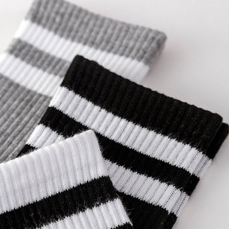 Herensokken Mid Tube Herensokken Sport Gestreept Parallelle Brug Zweetabsorberend Ademend Lange Tube Basketbalsokken Batch_voghion.com