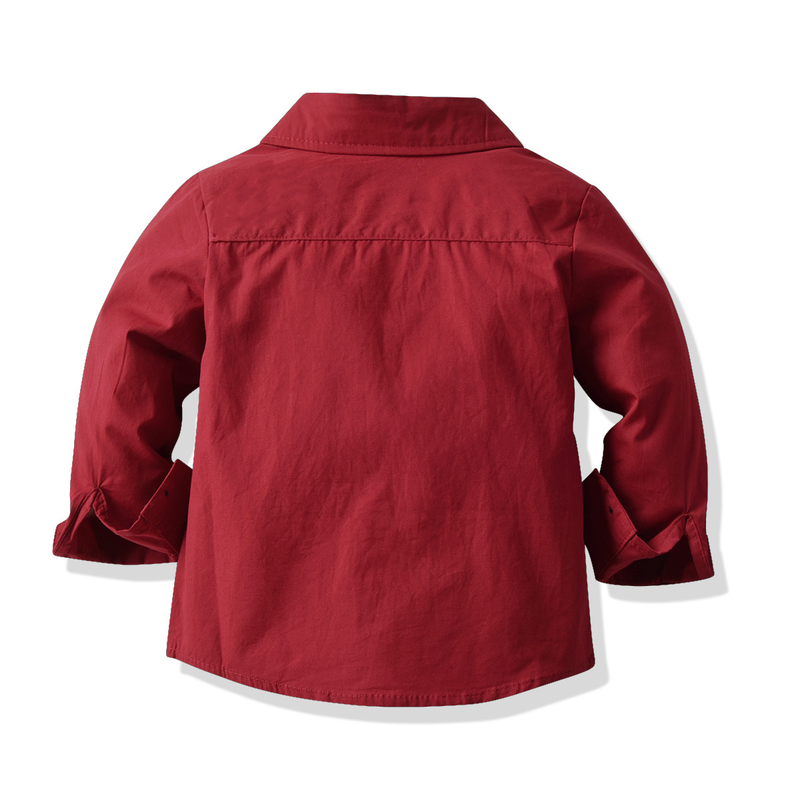 Children's Christmas Shirt Boy Baby Children's Spring And Autumn Long Sleeve Shirt Cardigan Base Shirt_voghion.com