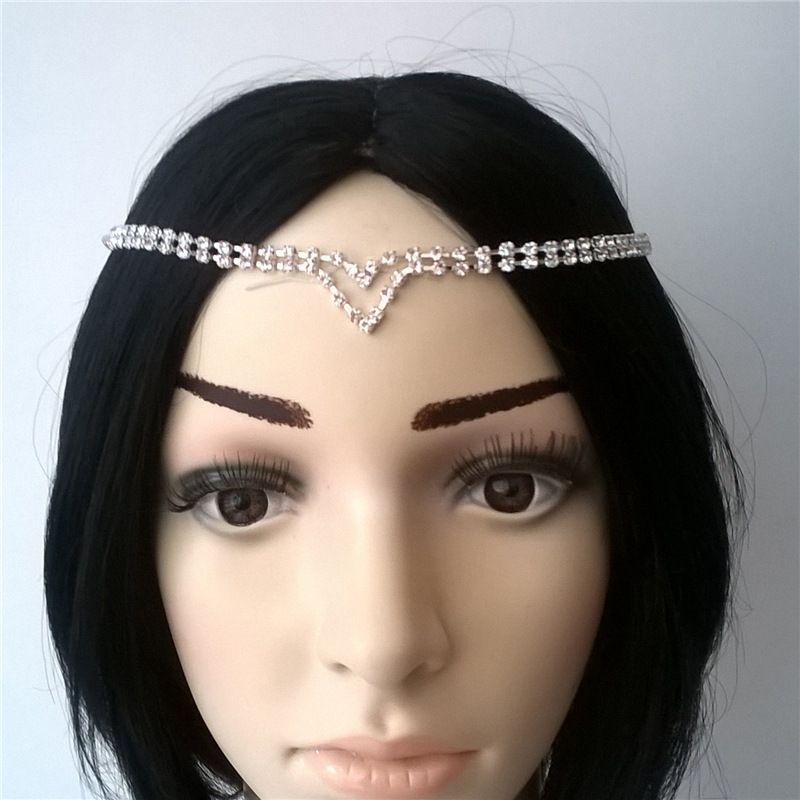 Copricapo alla moda per ragazza, principessa, fermaglio per la fronte, catena, ciondolo per sopracciglia, accessori per capelli da sposa_voghion.com